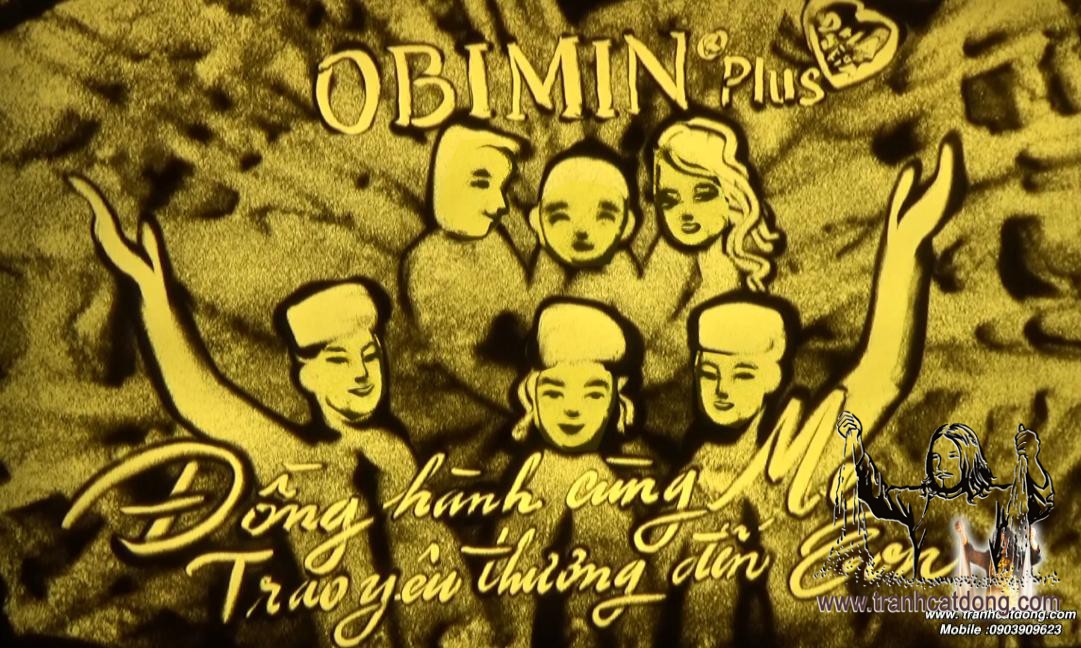 Vẽ tranh cát hội nghị "dinh dưỡng thai kì" - Clip tranh cát động.