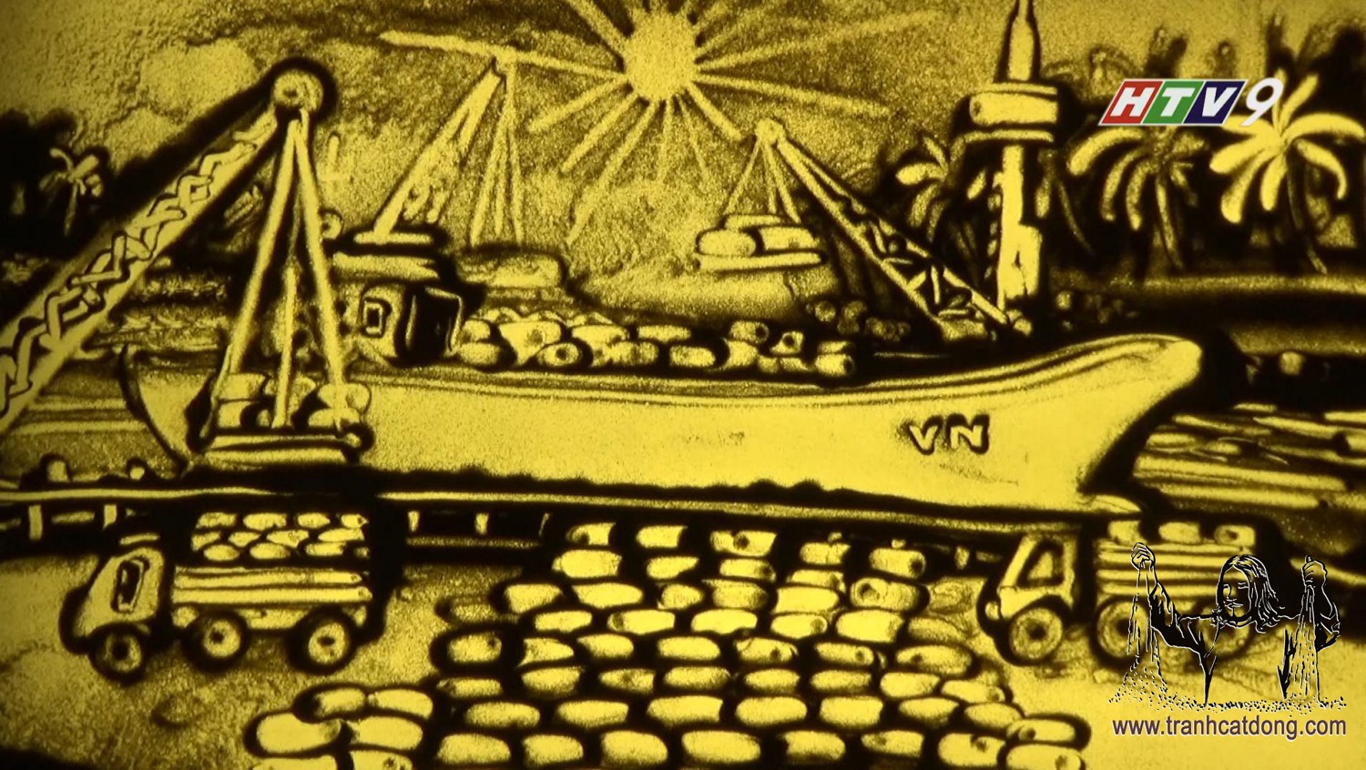 Tranh cát biểu diễn